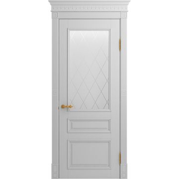 Межкомнатная дверь массив бука Viporte Рим аворио остеклённая