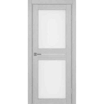 Межкомнатная дверь экошпон Турин 520.222 серый дуб остеклённая