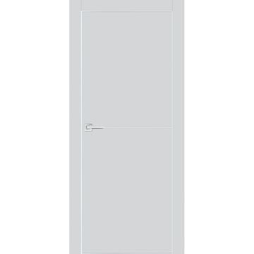 Межкомнатная дверь экошпон Uberture Tamburat 4102 манхеттен кромка алюминиевая матовая глухая