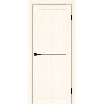 Межкомнатная дверь экошпон Турин 502АПП.11 ясень светлый с молдингом