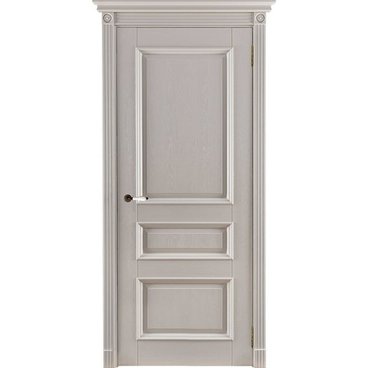 Межкомнатная дверь массив дуба Афродита эмаль слоновая кость глухая