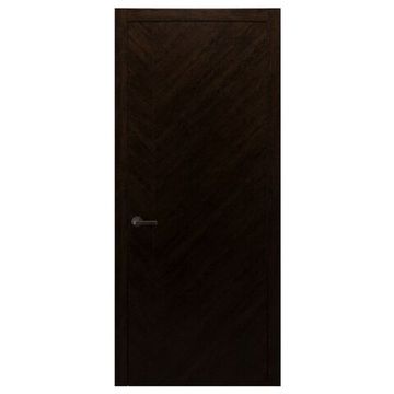 Межкомнатная дверь массив дуба Alvero Флэт-IХ орех чëрный глухая