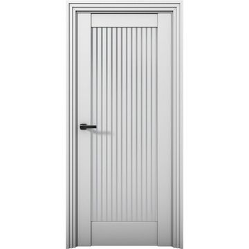 Межкомнатная дверь Никель 4 манхеттен со стеклом