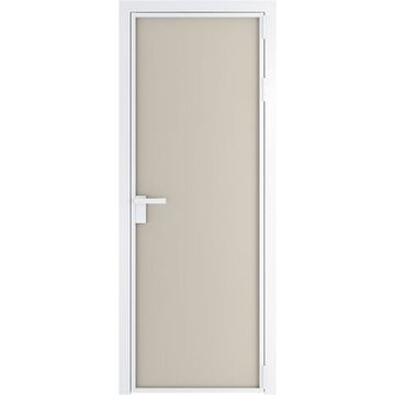 Алюминиевая межкомнатная дверь 1AP вайт перламутр белый элегант