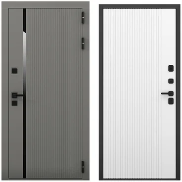 Входная дверь Пиано S антрацит силк панель шторм