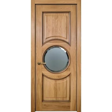 Межкомнатная дверь массив дуба Лацио Амбиенте натуральный дуб остеклённая