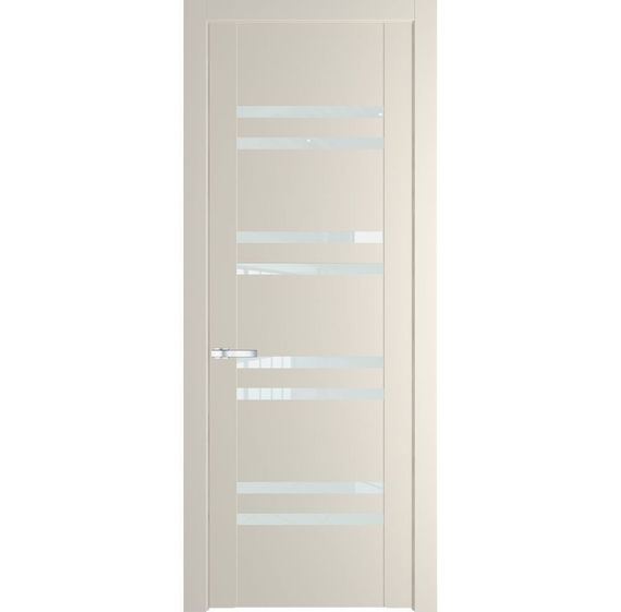 Межкомнатная дверь 1.6P кремовая магнолия остеклённая