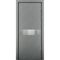 Маятниковая влагостойкая дверь Kapelli серый RAL 7040 с отбойной пластиной посередине