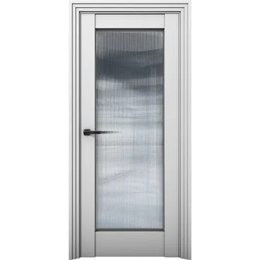 Межкомнатная дверь Никель 5 манхеттен со стеклом