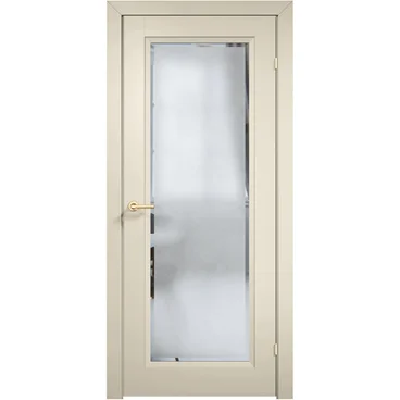 Межкомнатная дверь эмаль Дверцов Модена 1 RAL 1013 остеклённая