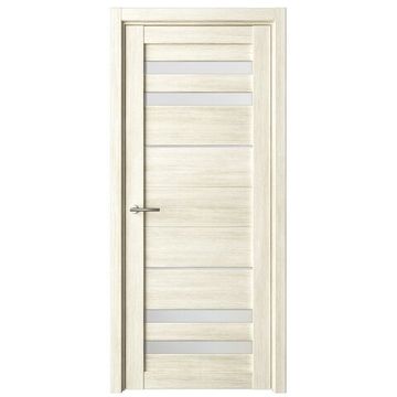 Межкомнатная дверь Пекин экошпон белый кипарис со стеклом