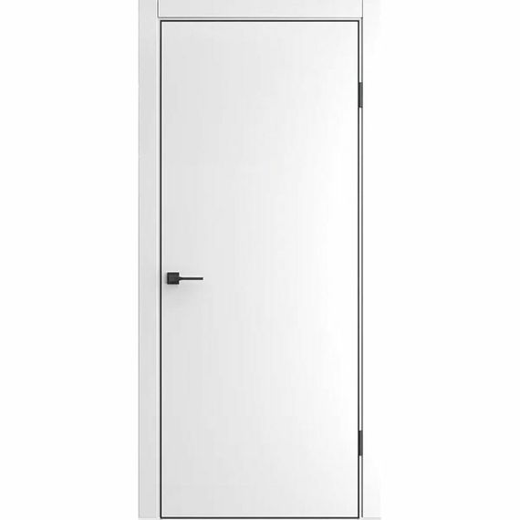 Межкомнатная дверь экошпон ДП-50 white pearl глухая