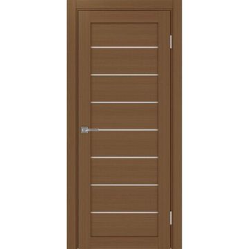 Межкомнатная дверь экошпон Турин 508.12 орех остеклённая