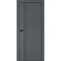 Межкомнатная дверь графит ПЭТ P-20 кромка ABS черная молдинг