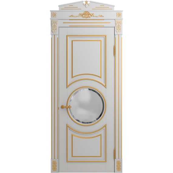 Межкомнатная дверь массив бука Viporte Лацио Амбиенте аворио патина золото остекление 4