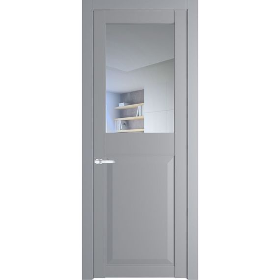 Межкомнатная дверь 1.6.2PD смоки остеклённая