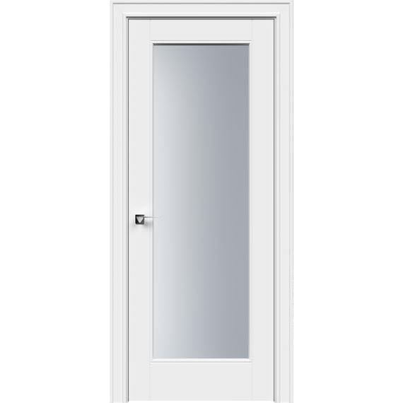 Фото двери Дельта белая эмаль со стеклом