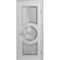 Межкомнатная дверь массив бука Viporte Лацио Амбиенте белая эмаль патина серебро остекление 3