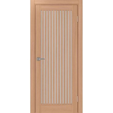 Межкомнатная дверь экошпон Турин 543.2 ясень тёмный остеклённая