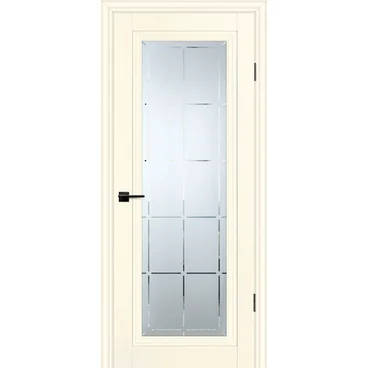 Межкомнатная дверь экошпон Profilo Porte PSC-35 магнолия остеклённая