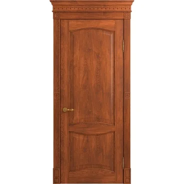Межкомнатная дверь массив дуба Классика 2 коньяк глухая