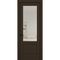 Фото межкомнатной двери керамик SC 4 коричневый остеклённая