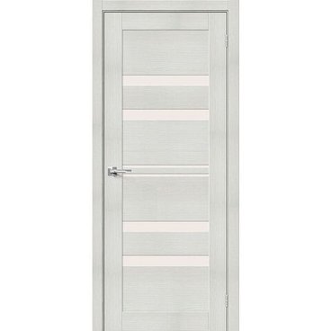 Межкомнатная дверь экошпон Bravo Порта-30 bianco veralinga остеклённая