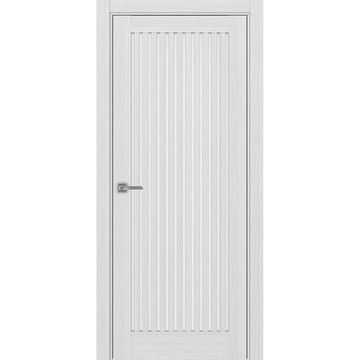 Межкомнатная дверь экошпон Турин 543.2 ясень серебристый остеклённая