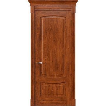 Межкомнатная дверь массив дуба Alvero Алина янтарь глухая