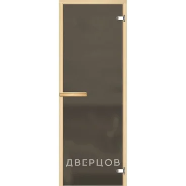 Дверь для сауны серая матовая ручка магнит