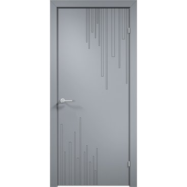 Межкомнатная дверь эмаль Дверцов Тиволи 1 RAL 7047 глухая