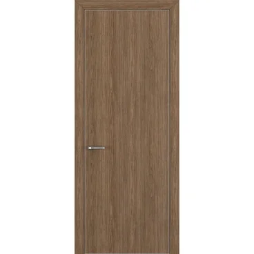 Межкомнатная дверь Квалитет К7 орех шоколад с алюминиевой кромкой