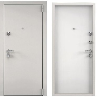 Входная дверь Super Omega 100 колоре бьянко без рисунка КТ белый