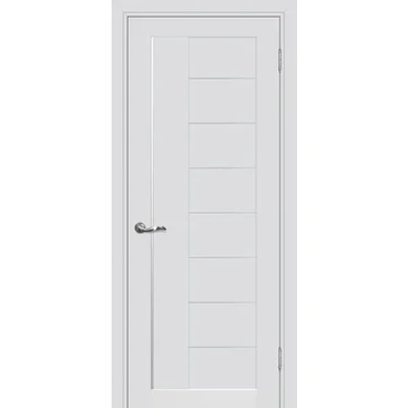 Межкомнатная дверь экошпон Profilo Porte PSC-17 агат стекло сатинат белый
