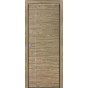 Межкомнатная дверь Tamburat 4105 дуб мадейра кромка чёрная матовая глухая