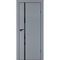 Межкомнатная серая дверь ПЭТ P-22 кромка ABS черная со стеклом