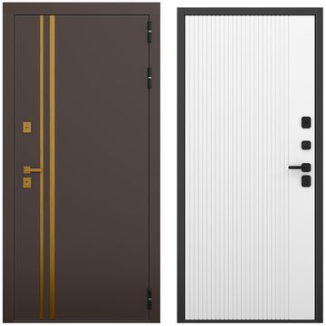 Входная дверь Баухаус амаретто силк панель шторм