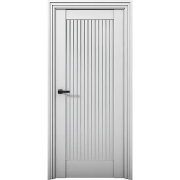 Межкомнатная дверь Никель 4 манхеттен со стеклом