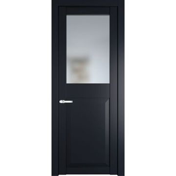 Межкомнатная дверь 1.6.2PD нэви блу остеклённая