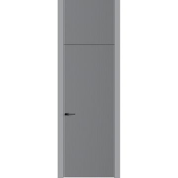 Межкомнатная дверь с фальшфрамугой эмаль Ofram Линнея 1 серый