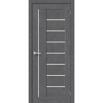 Межкомнатная дверь экошпон Bravo Порта-29 slate art остеклённая