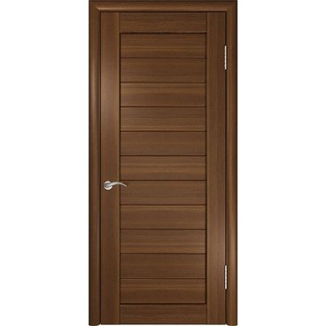 Межкомнатная дверь экошпон ЛУ-21 тёмный орех глухая