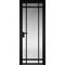 Межкомнатная алюминиевая дверь 5AG чёрная матовая RAL 9005 остеклённая