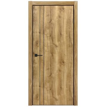 Межкомнатная дверь Октава-2 дуб болтон кромка ABS чёрная