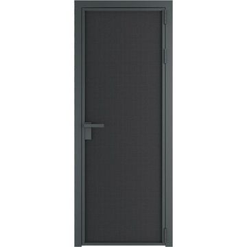 Алюминиевая межкомнатная дверь 1AP серая ночь блэк элегант