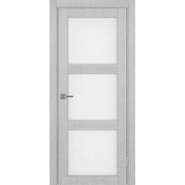 Межкомнатная дверь экошпон Турин 530.222 серый дуб остеклённая