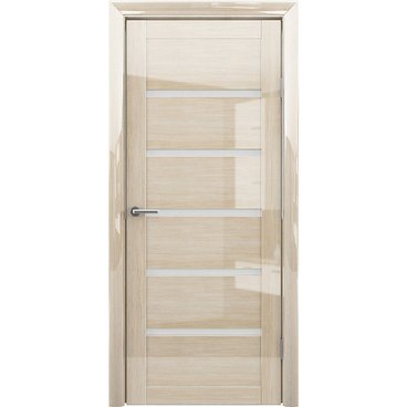 Межкомнатная дверь глянцевая Albero Вена глянец мокко стекло матовое