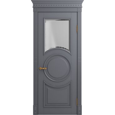 Межкомнатная дверь массив бука Viporte Лацио Амбиенте тауп остекление 1