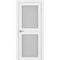Межкомнатная дверь экошпон Турин 520.212 белый лёд остеклённая