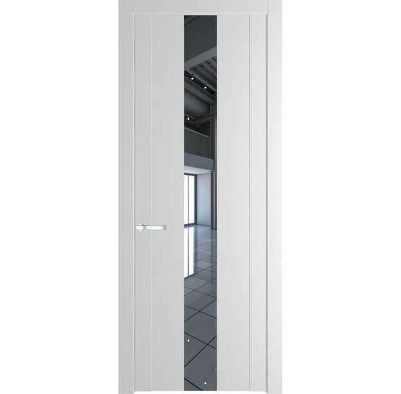 Межкомнатная дверь 1.9P крем вайт остеклённая